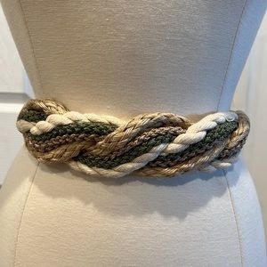 Vintage 80’s Braided Cord Belt Hook Closure
